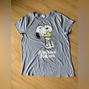 NWT Peanuts Snoopy & Woodstock Gray Tee Shirt